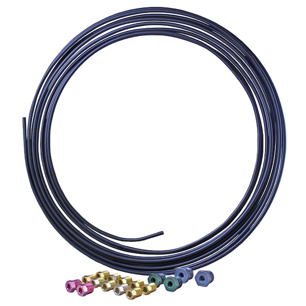 Ags PolyArmour Brake Line Coil and Tube Nut Kit, 3/16 x 25, PAC325K